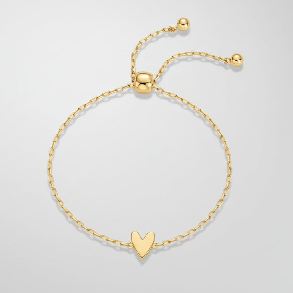 Couples Adjustable Heart Chain Bracelet Matching Jewelry Gift