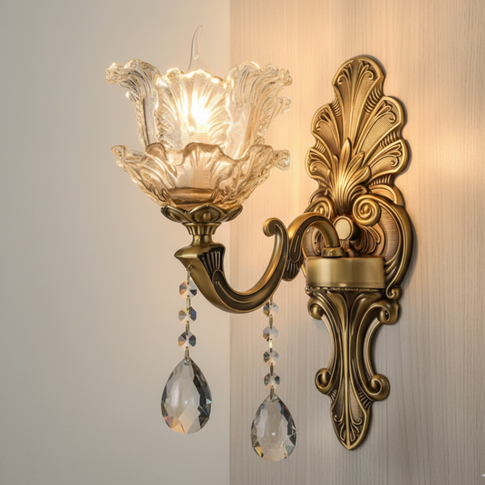 LED Wall Lamp Vintage Glass Shade Lighting