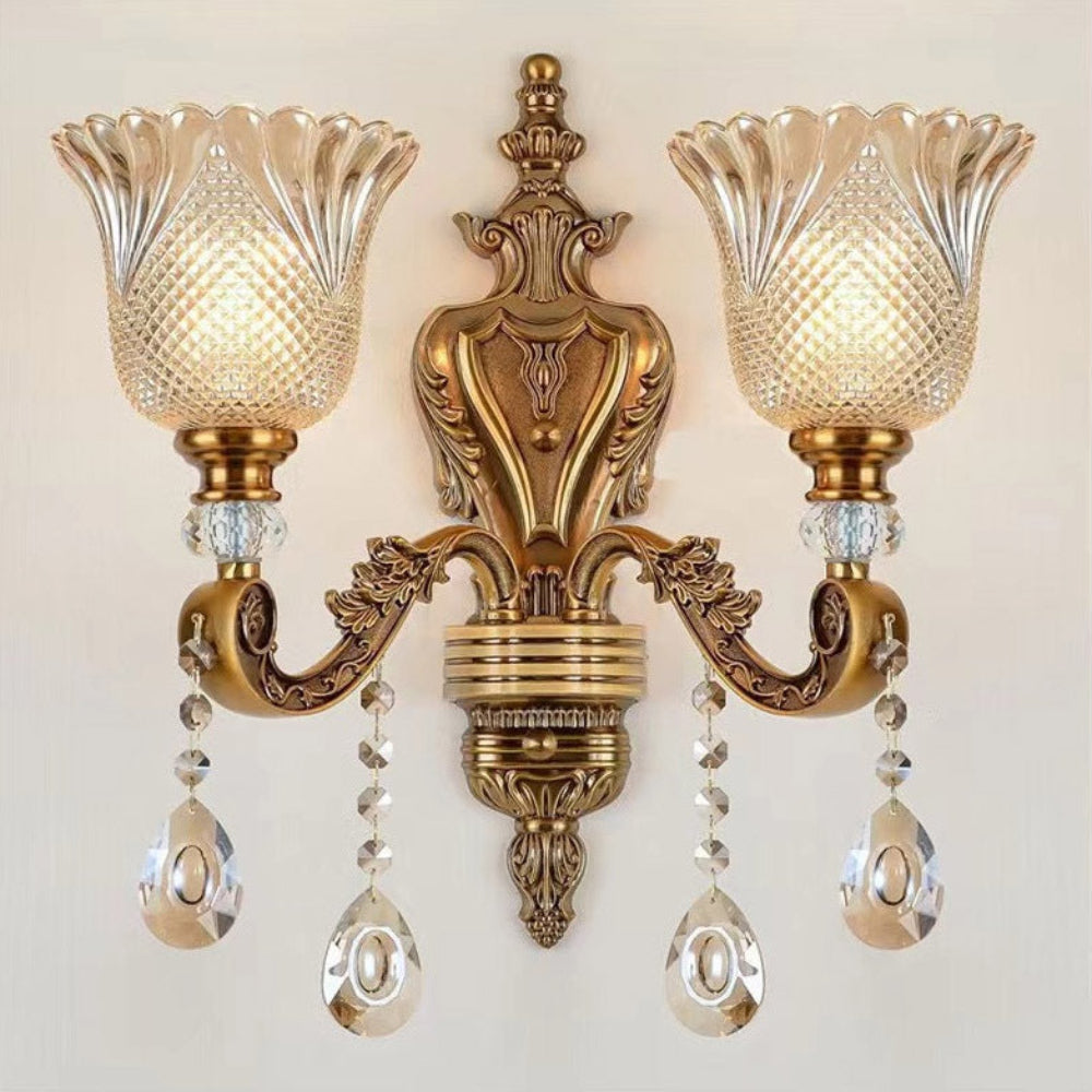 LED Wall Lamp Vintage Glass Shade Lighting