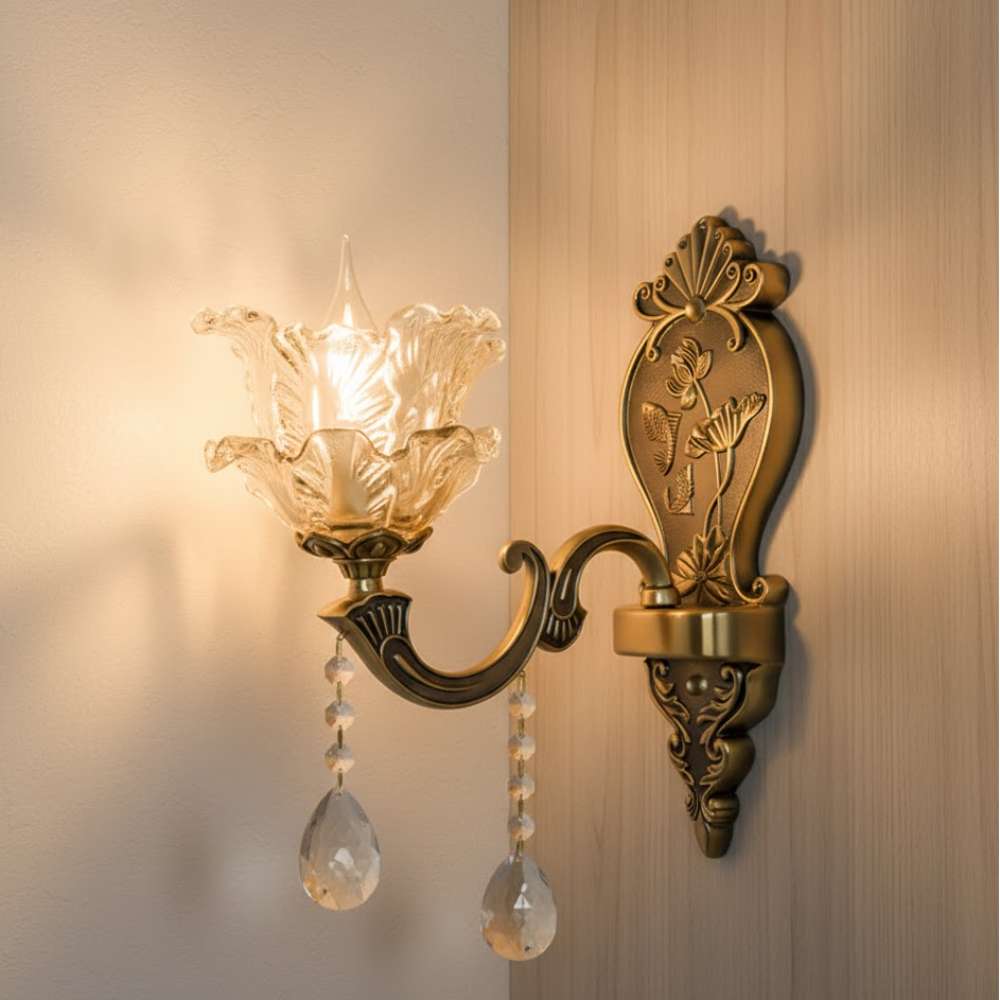LED Wall Lamp Vintage Glass Shade Lighting