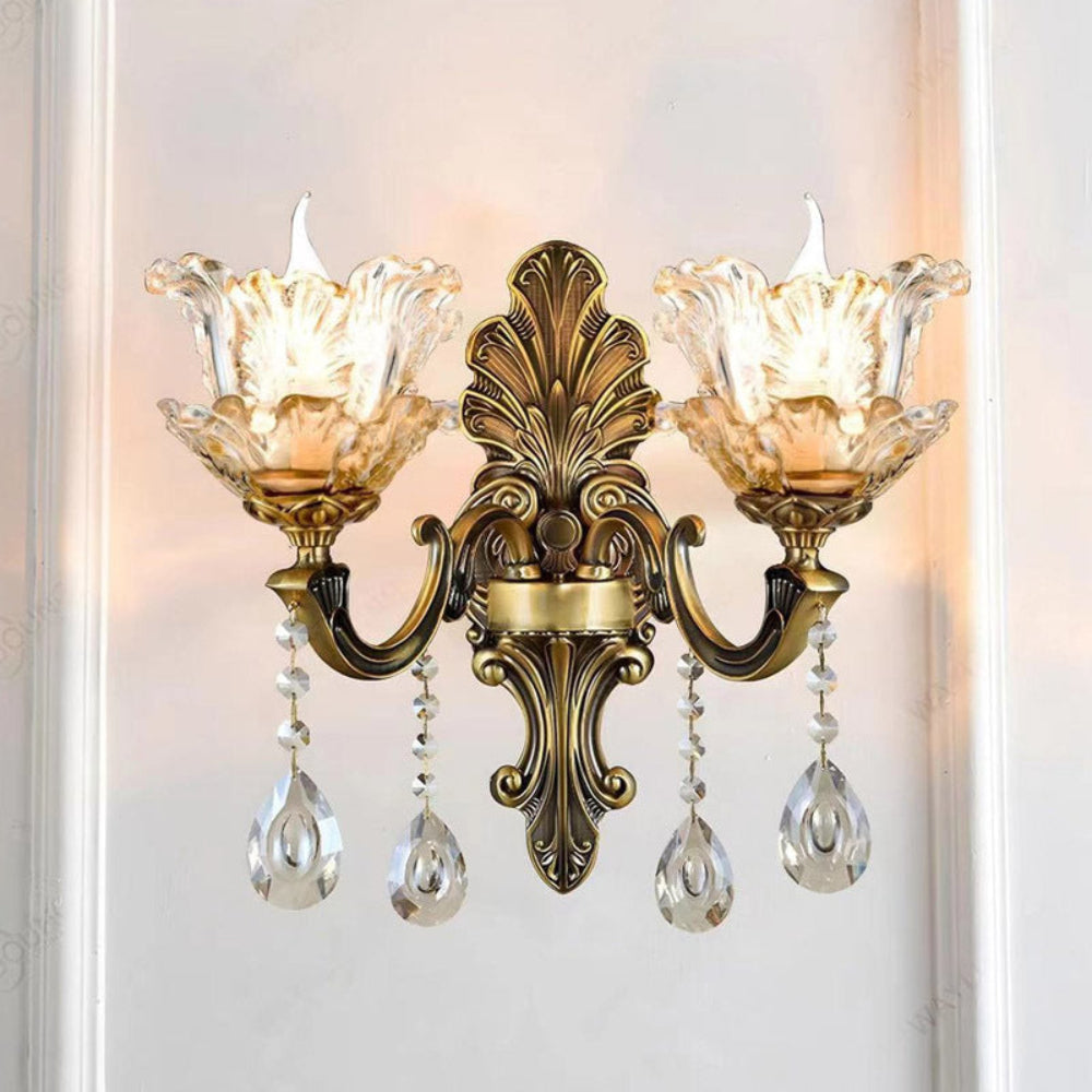 LED Wall Lamp Vintage Glass Shade Lighting