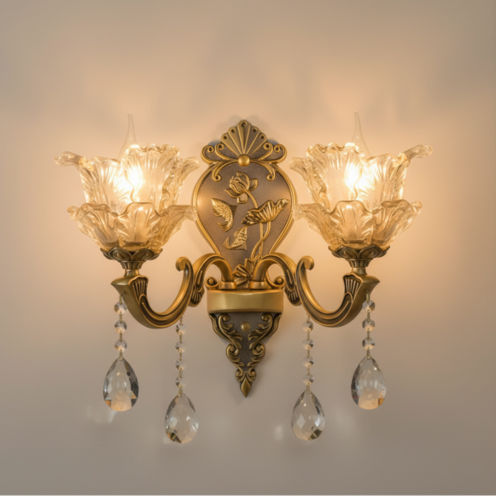LED Wall Lamp Vintage Glass Shade Lighting