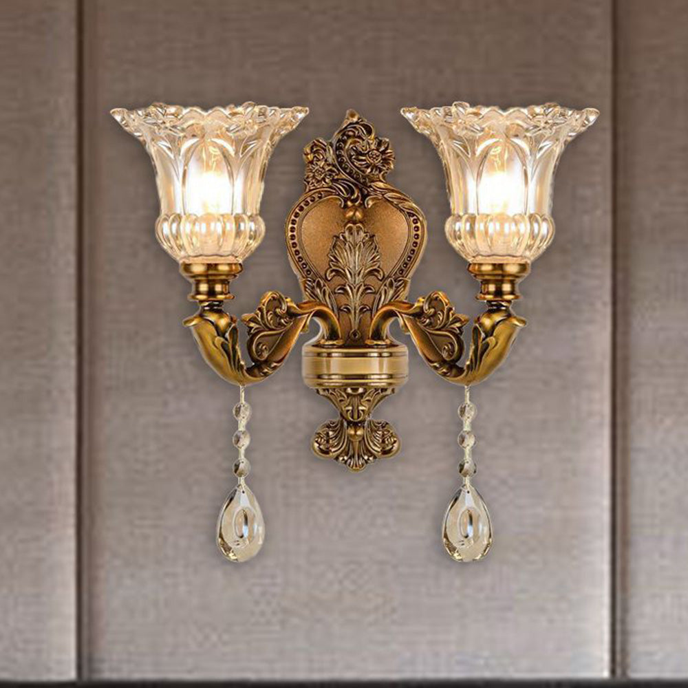 LED Wall Lamp Vintage Glass Shade Lighting