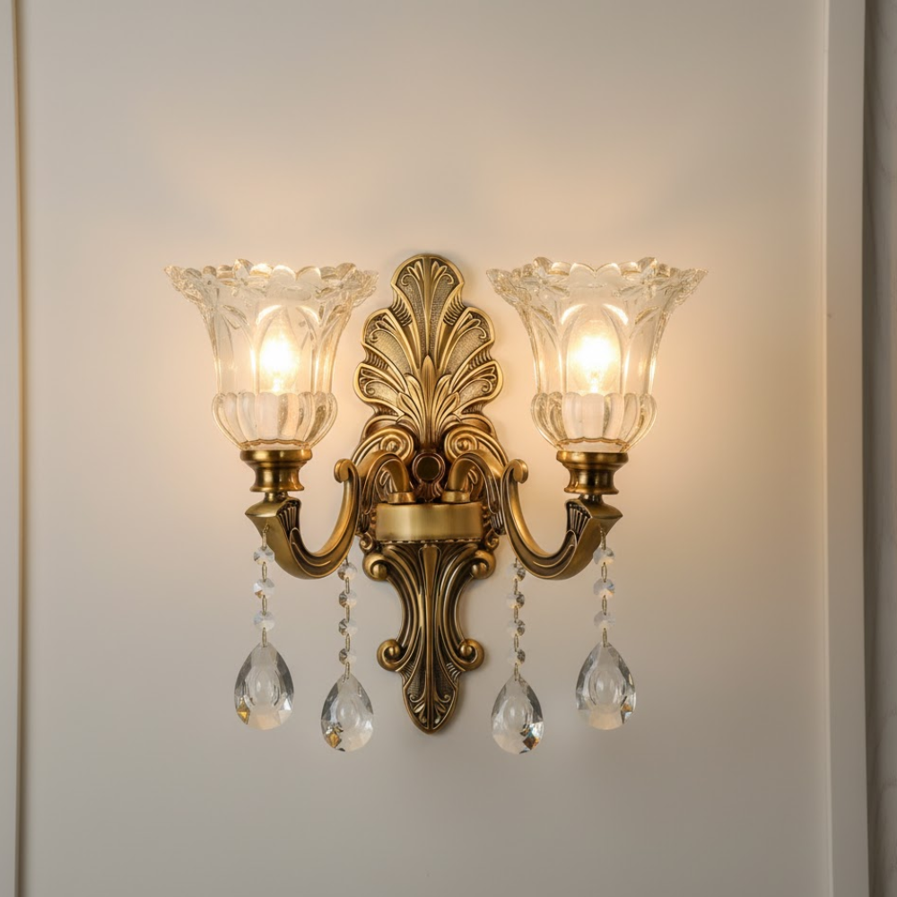 LED Wall Lamp Vintage Glass Shade Lighting