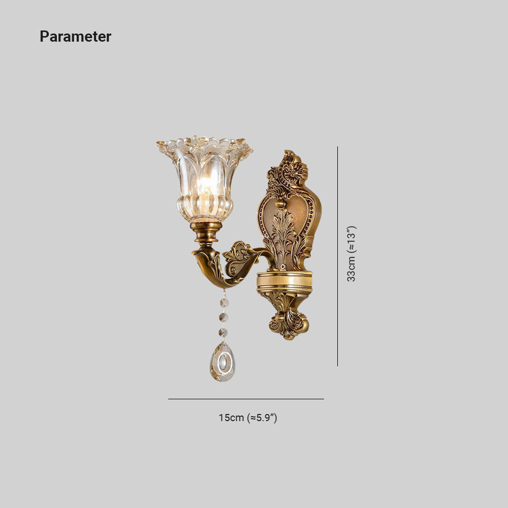 LED Wall Lamp Vintage Glass Shade Lighting