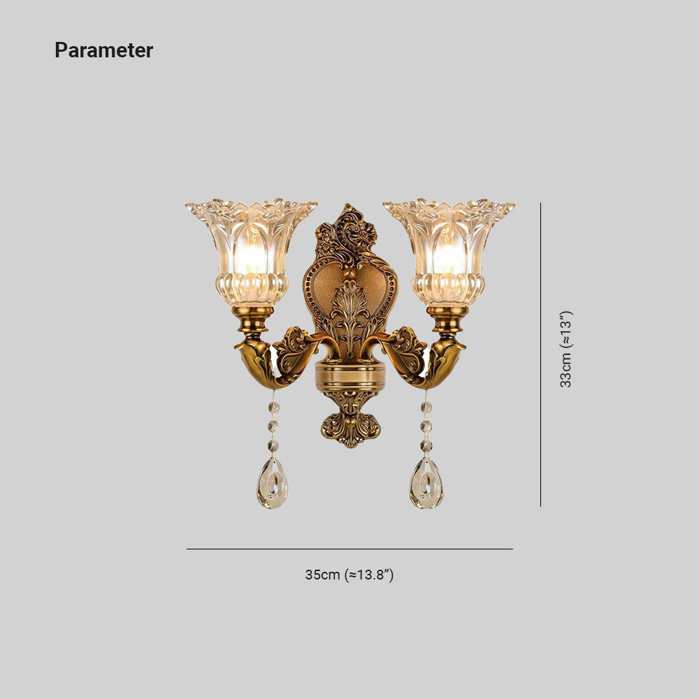 LED Wall Lamp Vintage Glass Shade Lighting