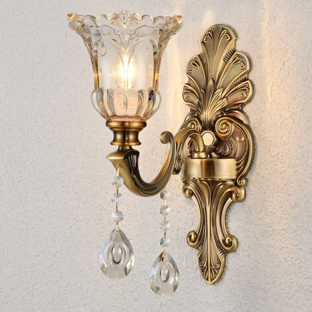 LED Wall Lamp Vintage Glass Shade Lighting