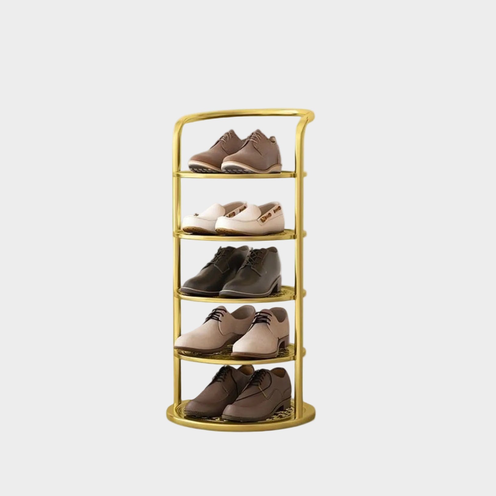 Round Steel Shoe Storage Modern Entryway
