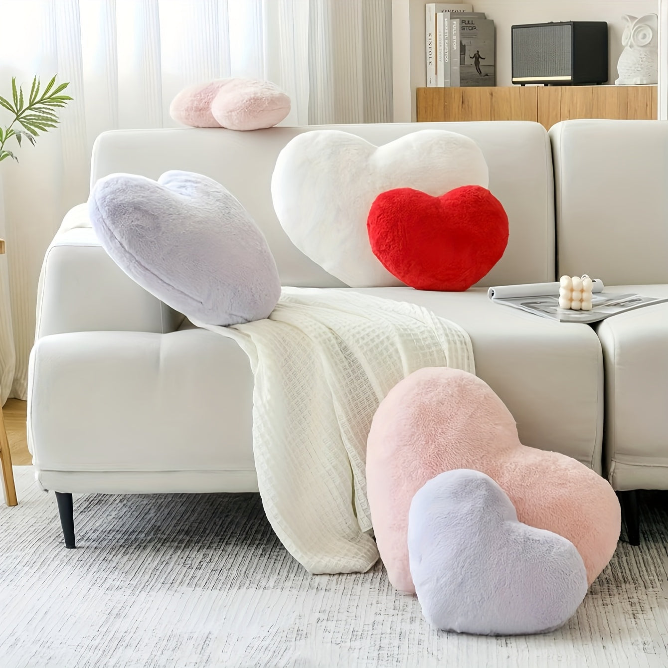 Throw Pillows Heart Shape Decorative Cushion