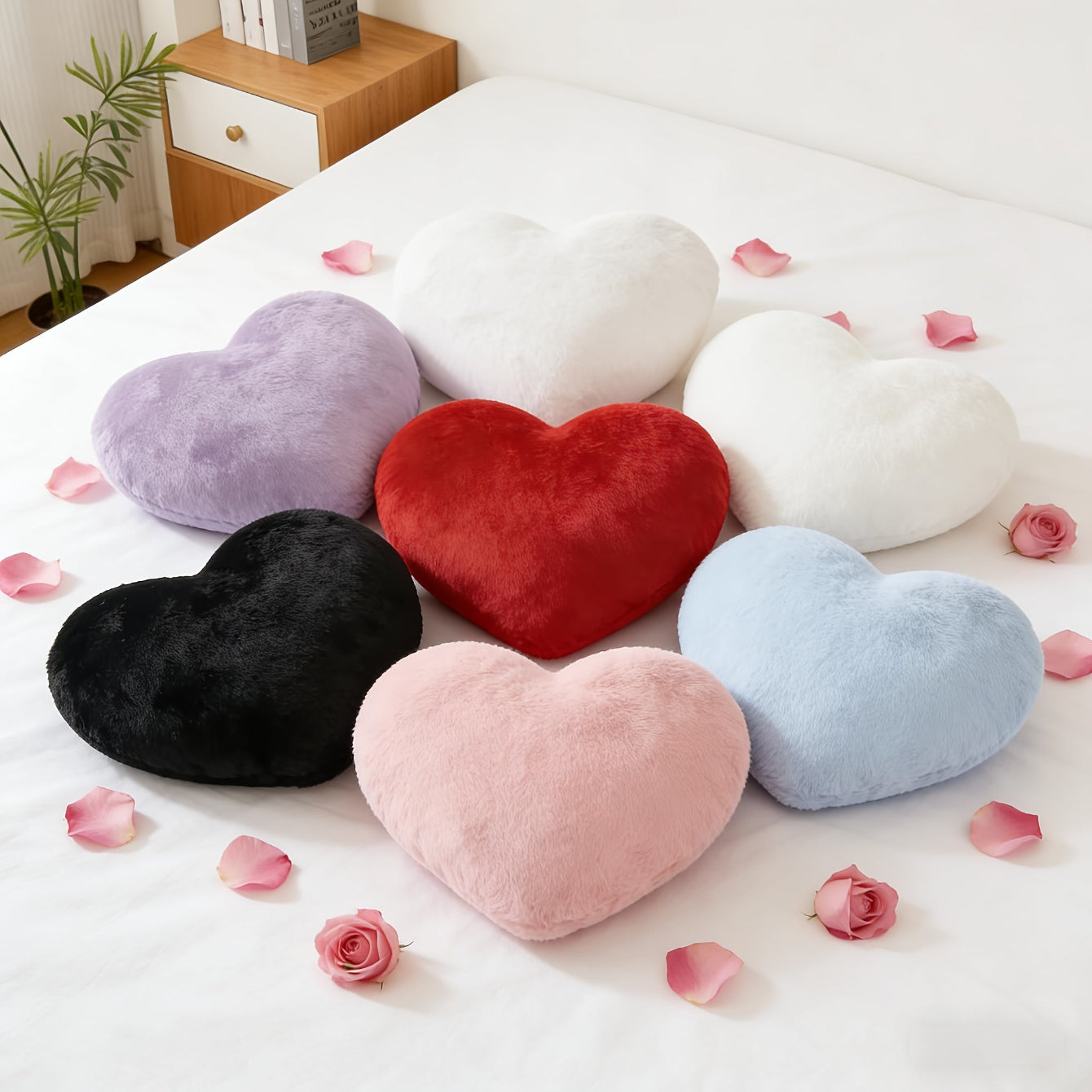Throw Pillows Heart Shape Decorative Cushion