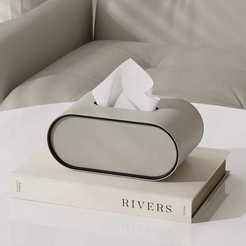 Tissue Box Cover PU Leather Modern Holder